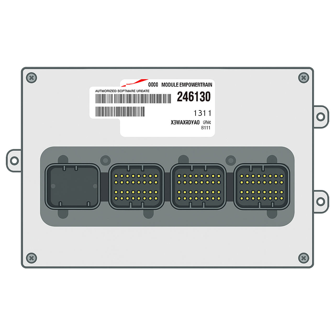 Jeep Wrangler PCM shown against a transparent background.